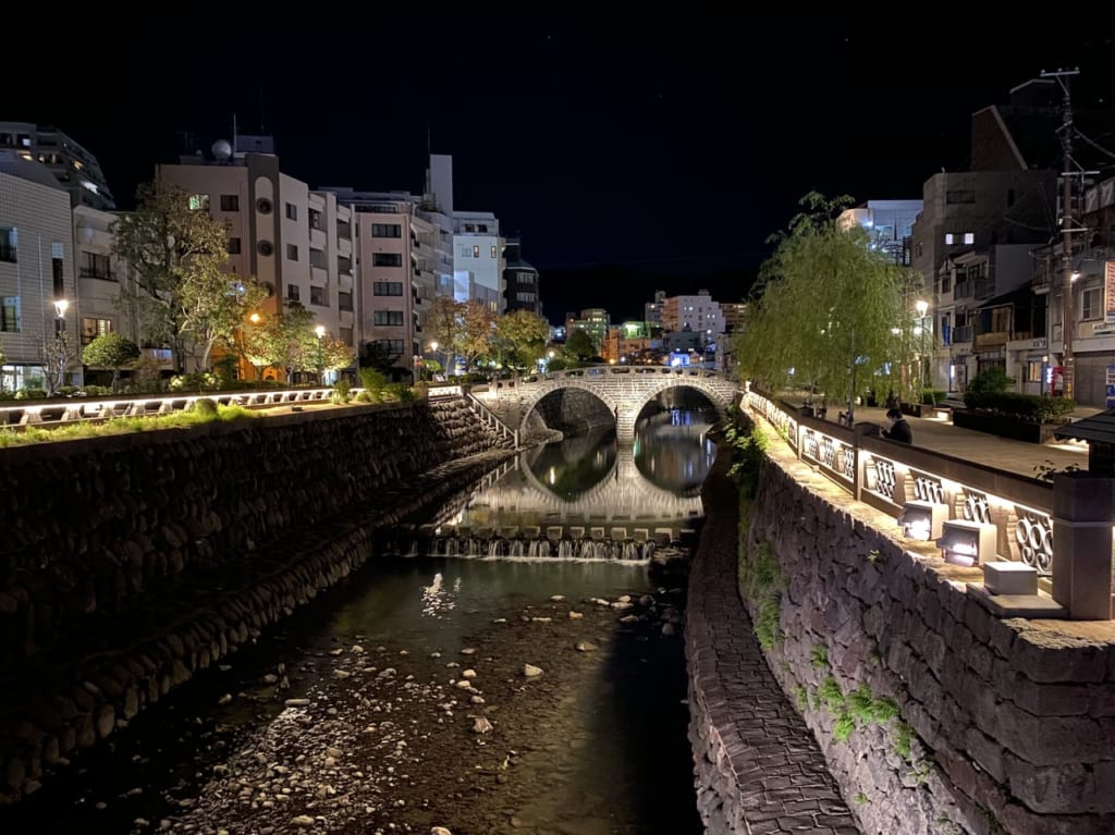 夜の眼鏡橋