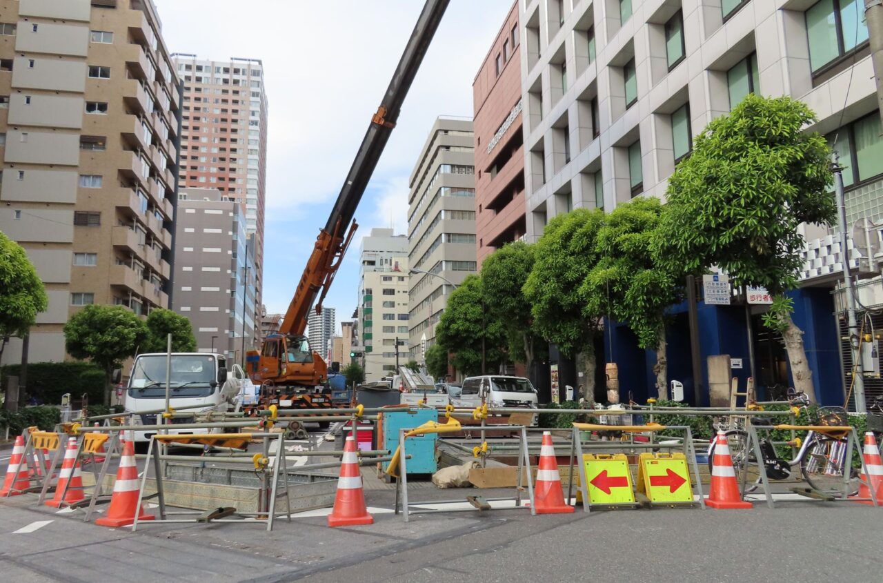 道路工事の様子